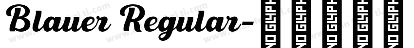 Blauer Regular字体转换